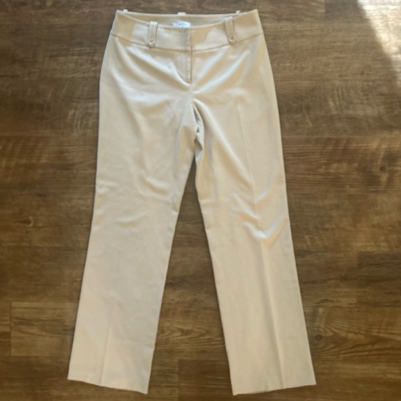 Women’s Ann Taylor LOFT khaki rayon spandex stretch dress pants size 4 wide leg - Picture 5 of 7